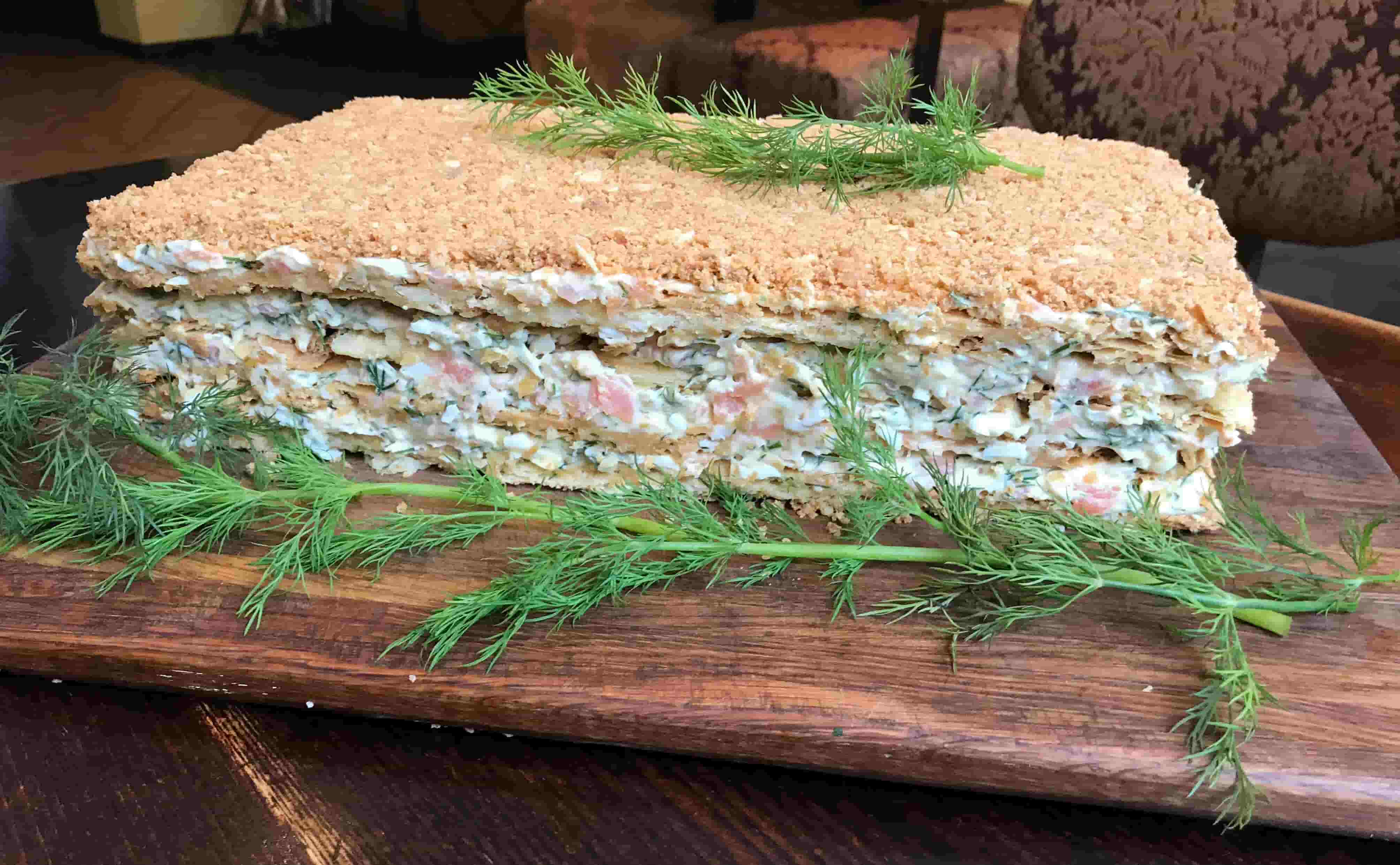 Lašišinis Napoleono tortas