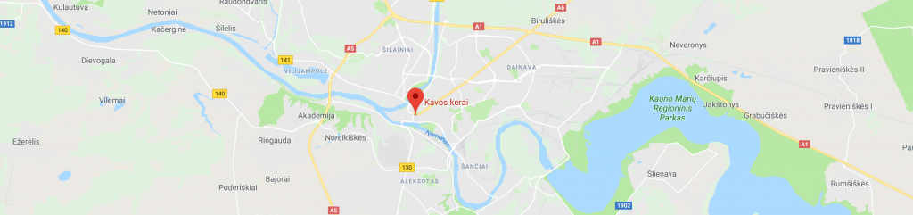 Kavos Kerai lokacija Kaune, Vilniaus g. 60